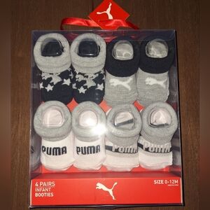 Puma Infant Booties 0-12 In Gift Box Set